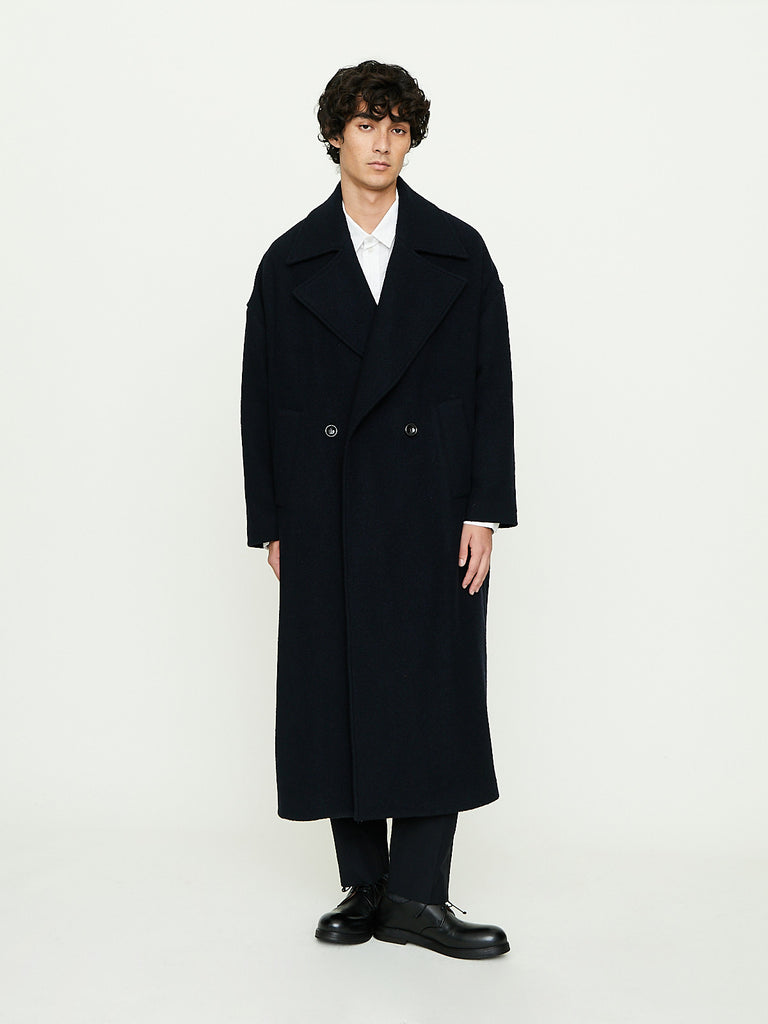 Toogood - The Groundsman Coat in Cashmere Herringbone Ink