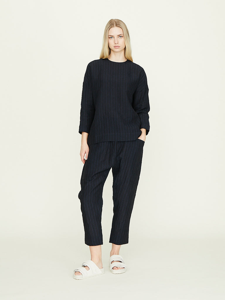 Toogood The Perfumer Trouser in Butcher Stripe Ink