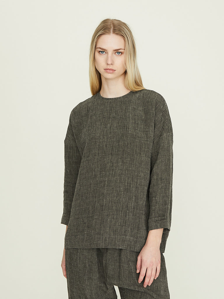 Toogood The Perfumer Top in Laundered Linen Pepper