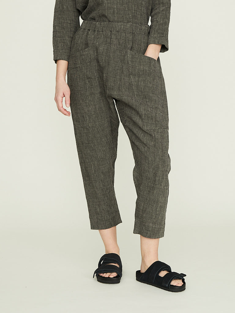 Toogood The Perfumer Trouser in Laundered Linen Pepper