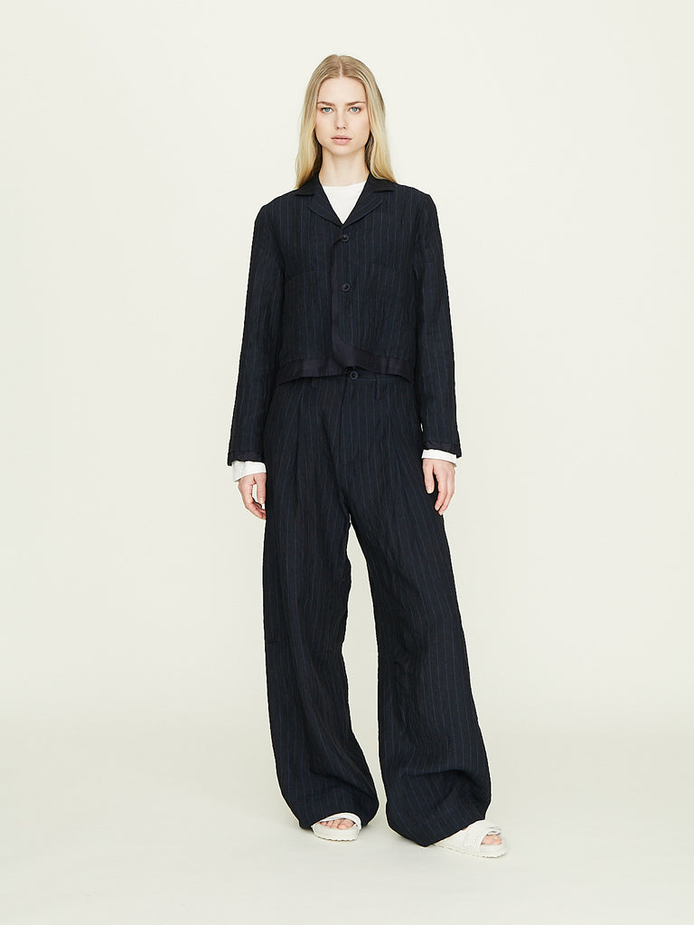 Toogood The Potter Trouser in Butcher Stripe Ink