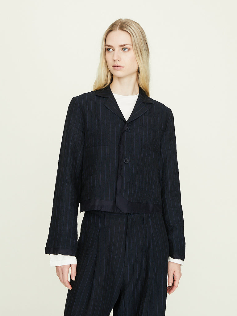 Toogood The Potter Jacket in Butcher Stripe Ink