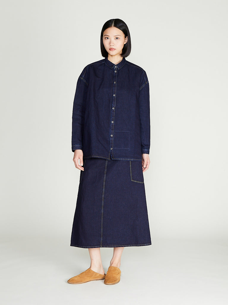 Toogood - The Scout Skirt in Indigo