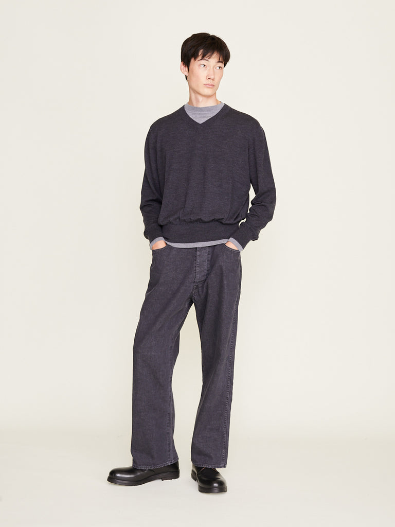 Townwear - Unisex Relaxed Layered Sweater in Charcoal/Grey