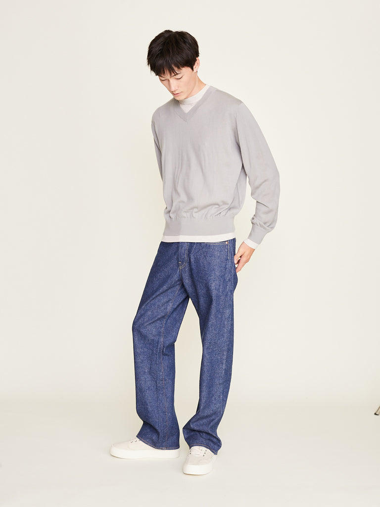 Townwear - Unisex Relaxed Layered Sweater in Sage/Chalk