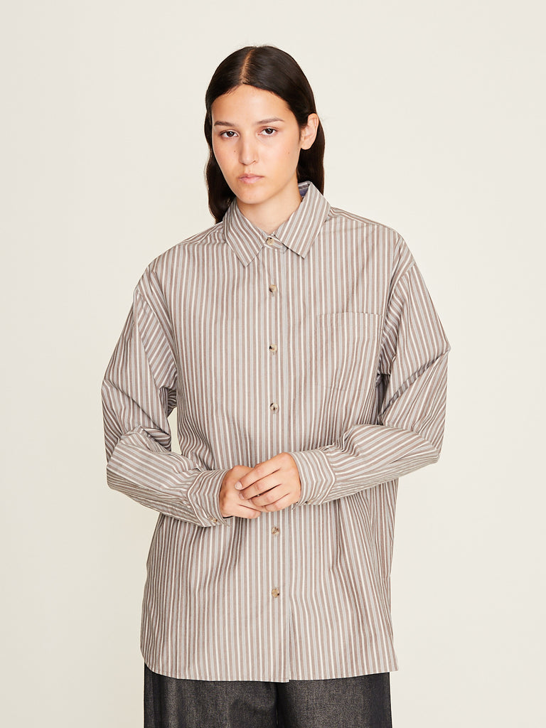 Townwear - Womens/Unisex Reversible Shirt in Brown/Ecru/Blue