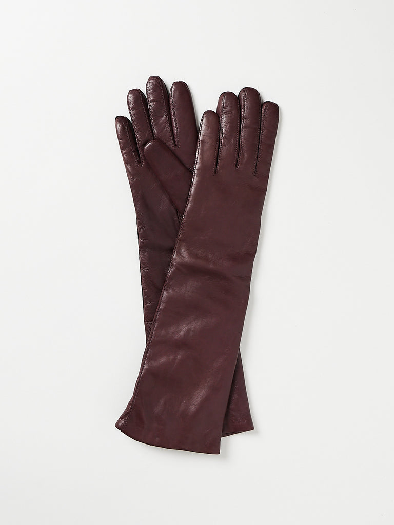 TR Handschuhe Wien - Women's Long Gloves in Bordeaux with Cashmere Lining