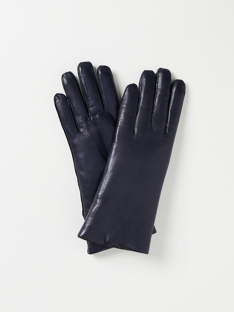 TR Handschuhe Wien - Women's Gloves in Navy with Natural Grey Orylag Lining