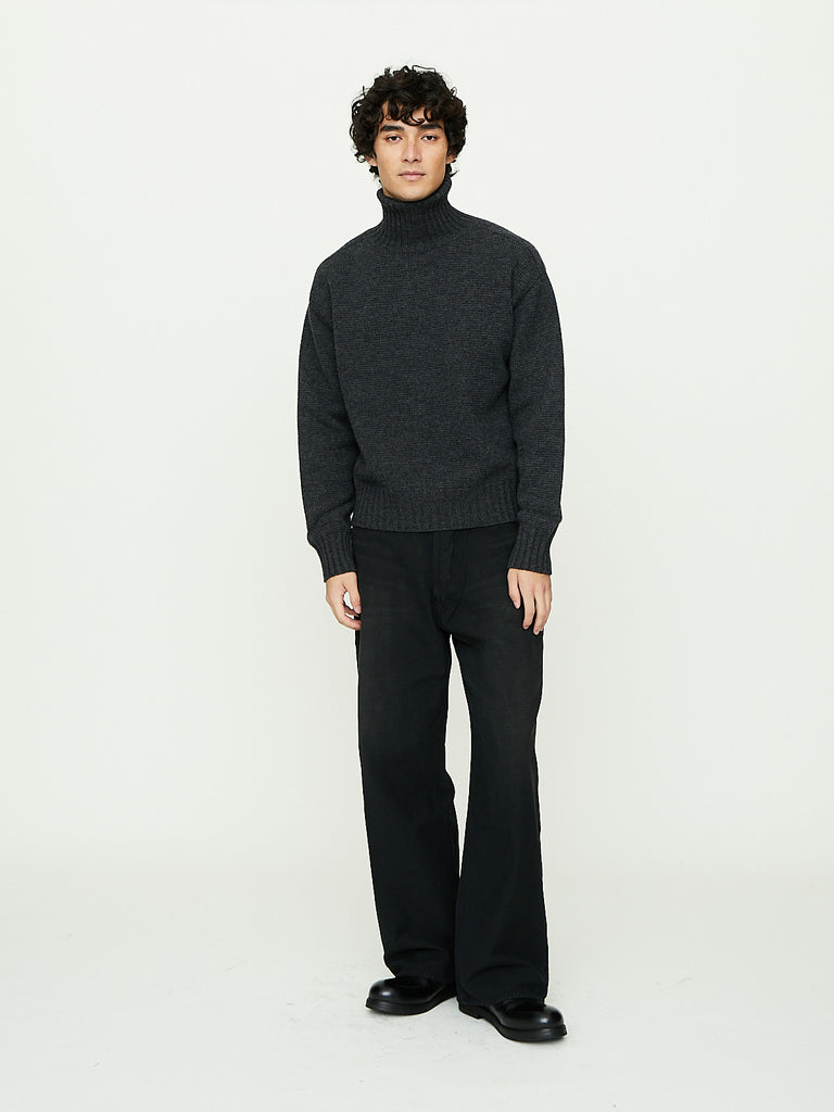 Taiga Takahashi - Lot.527 A.R.C Turtleneck Sweater in Charcoal