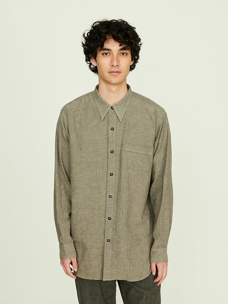 Taiga Takahashi - Lot.106 Narrow Collar Shirt in Charcoal