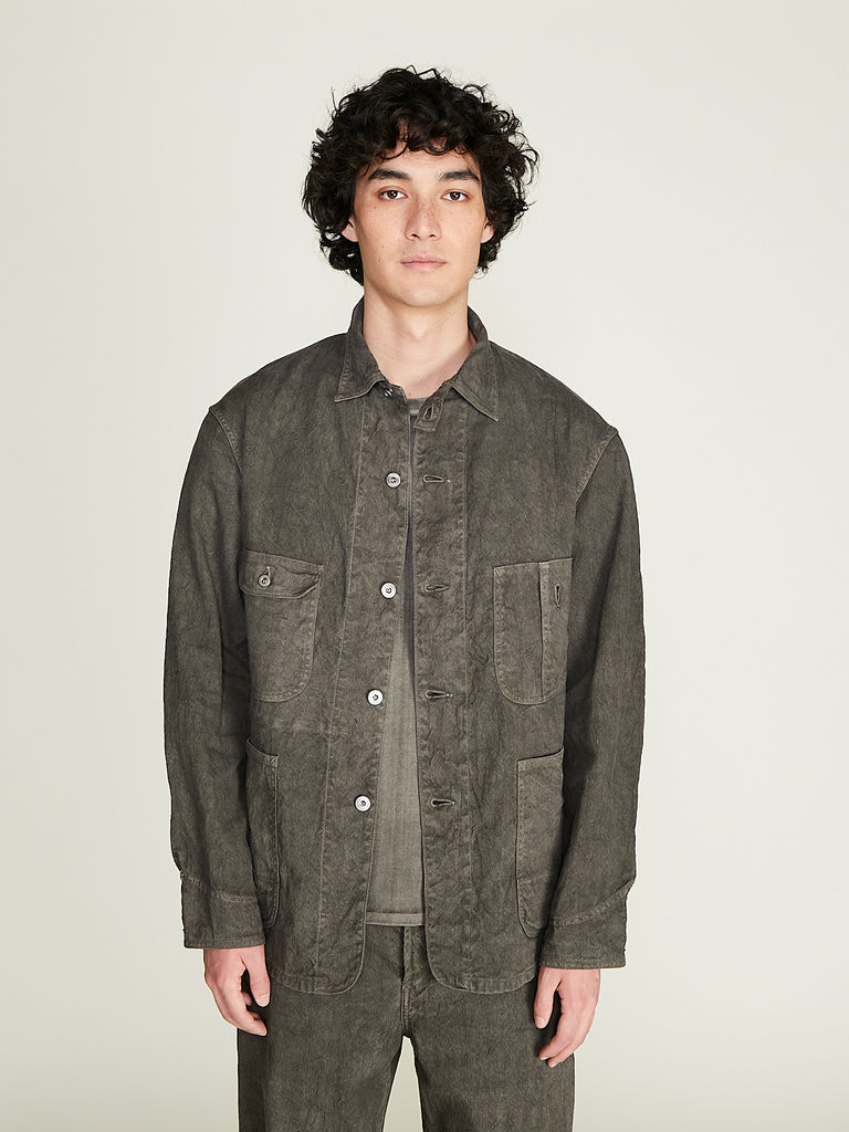 Taiga Takahashi - Lot.328 Coverall Jacket with Chinstrap in Sumi