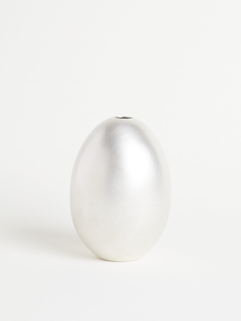 Ted Muehling Egg Vase in Sterling Silver