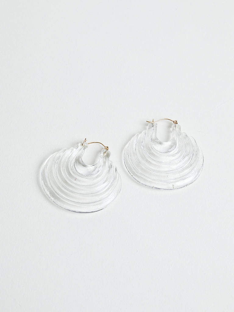 Ten Thousand Things - Crystal Stepped Deco Hoop Earring