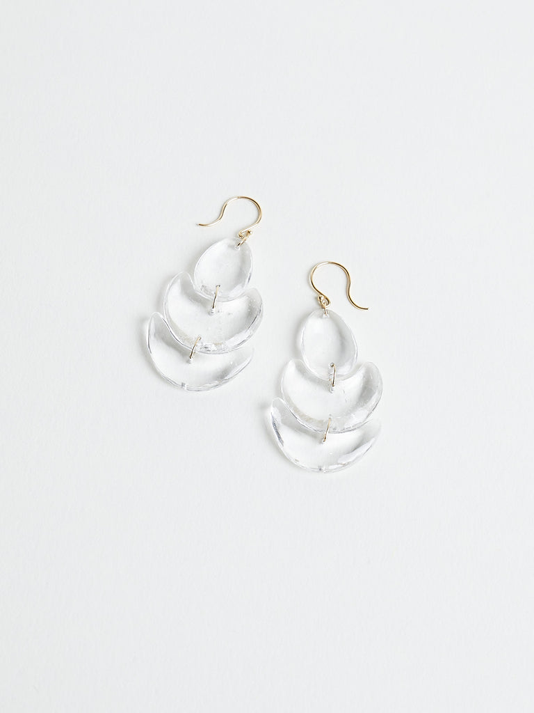 Ten Thousand Things - 18k Crystal Stone Lotus Earring