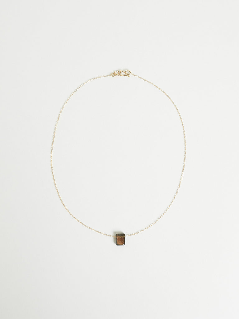 Ten Thousand Things Labradorite Chiclet Necklace on 18k Yellow Gold