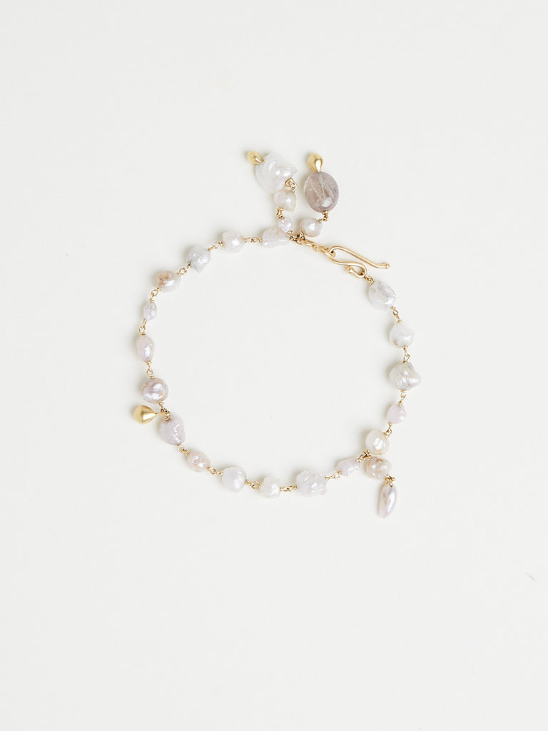 Ten Thousand Things Umba Sapphire & American Natural Pearl Bracelet on 18k Yellow Gold