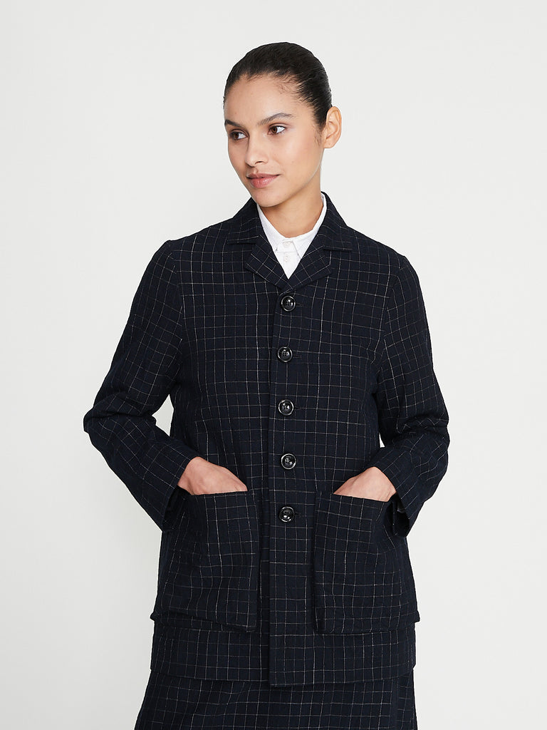 Toogood - The Photographer Jacket in Crumpled Check Ink