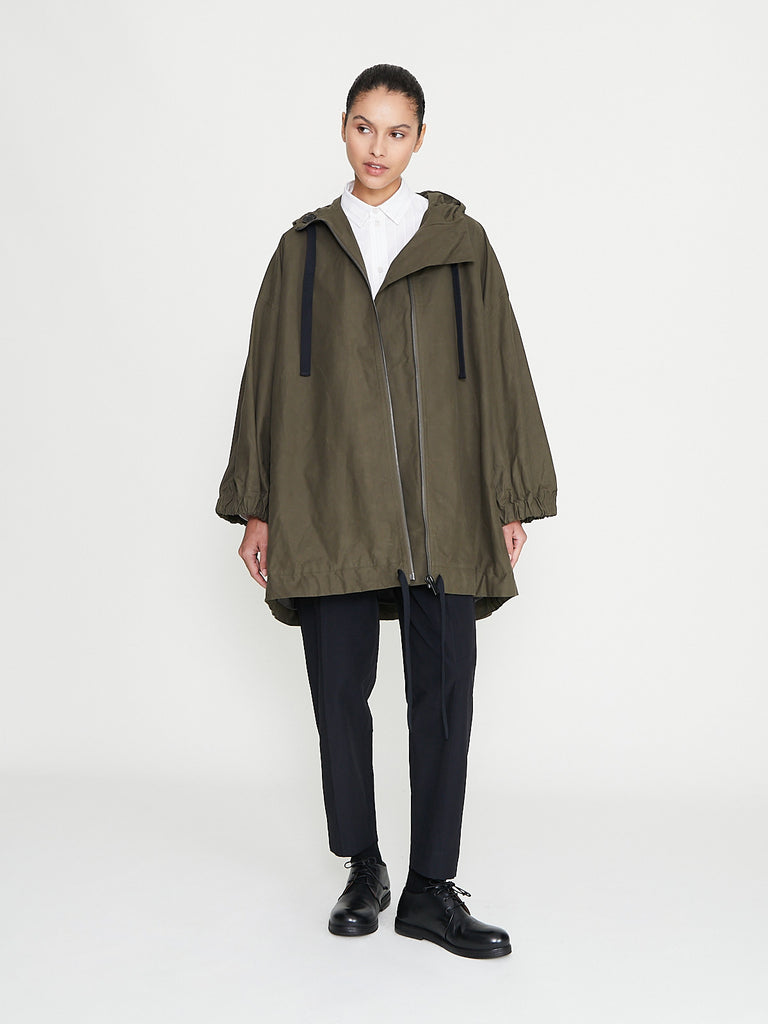 Toogood - The Explorer Coat in Wax Cotton Heath