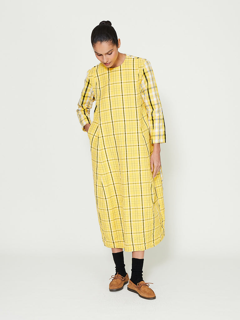 Unkruid - Inmo Dress in Yellow Mixed Kelsch Cloths