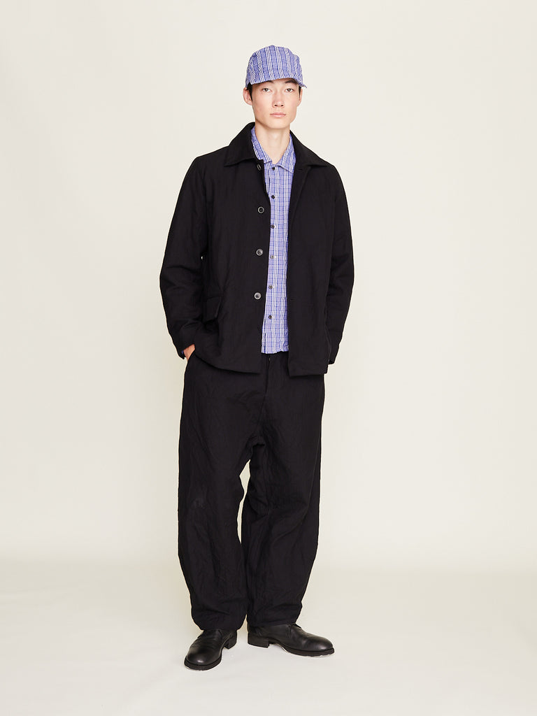Unkruid - New Baggy Trousers in Black Herringbone