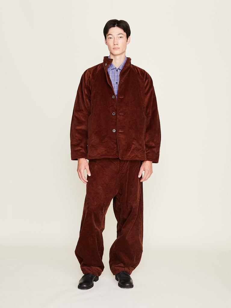 Unkruid - New Baggy Trousers in Brown Heavy Corduroy