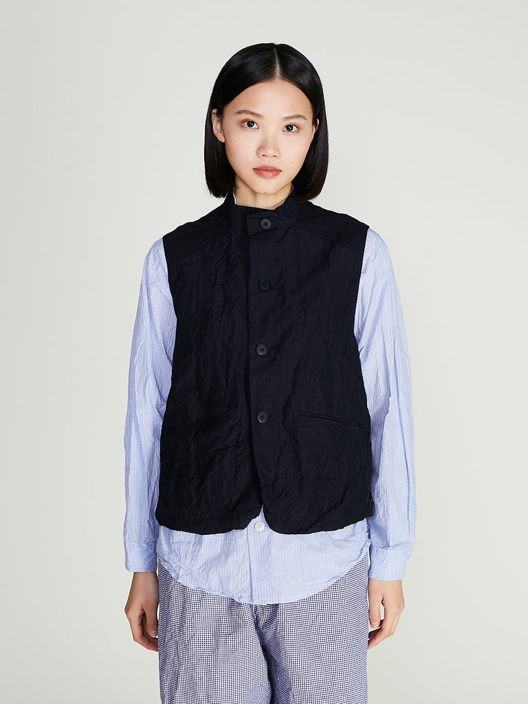 Unkruid - Summer Sonata Vest in Midnight Fine Herringbone