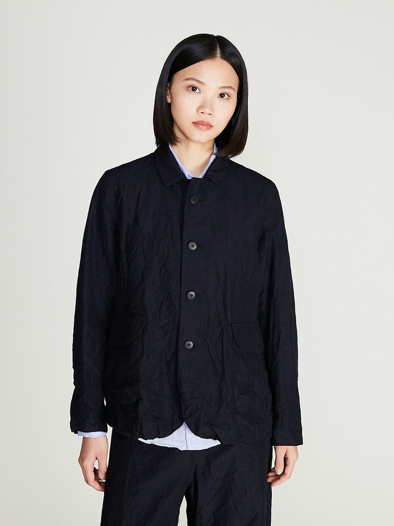Unkruid - Sunday Best Jacket in Midnight Fine Herringbone