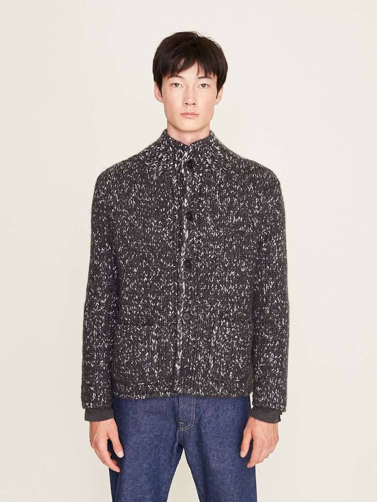 Wommelsdorff - Yohji Cardigan in Moor, Anthtrazit & Off White