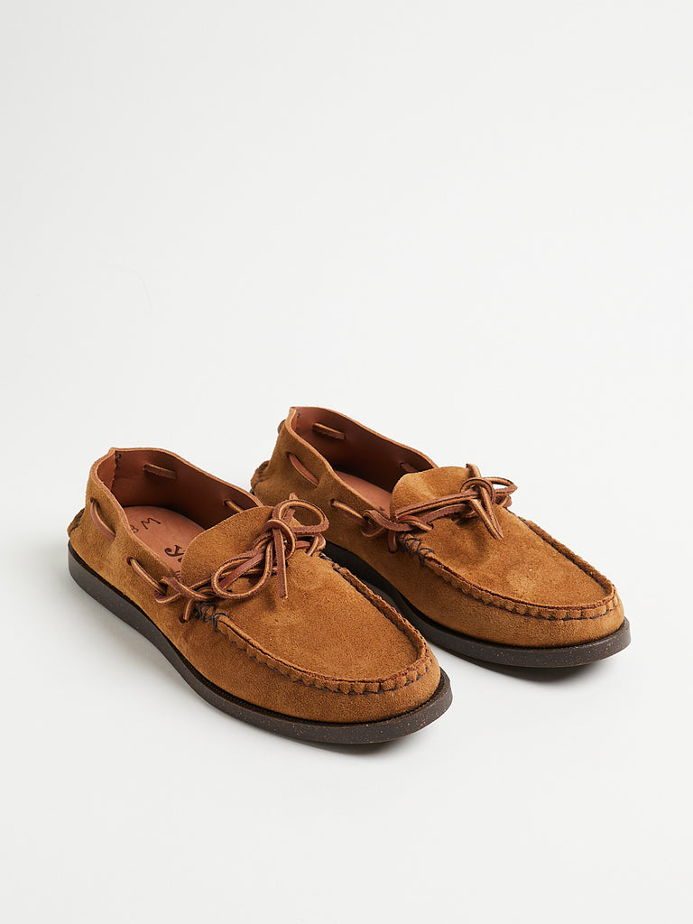 Υuketen Women's Handsewn Canoe Moc w/ Camp Sole in FO G Brown