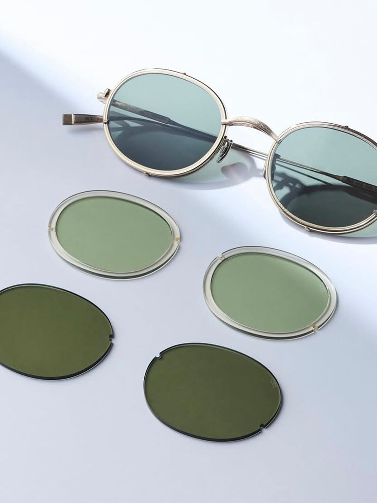 804 Sunglasses with Metal Rim in Dark Green