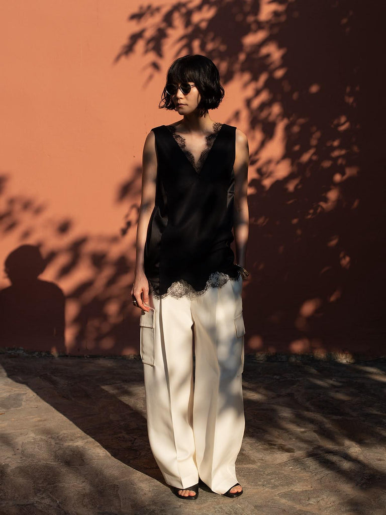 Carven - Cargo Trousers in Off White