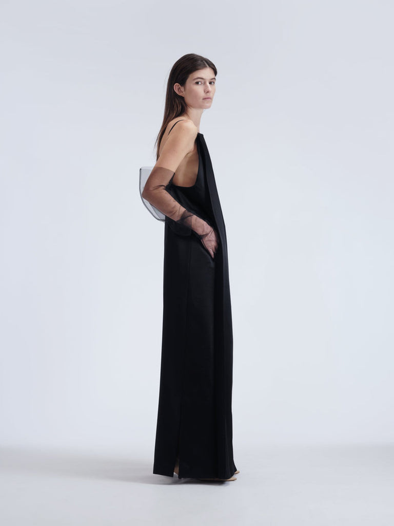 Carven Column Dress in Deep Black