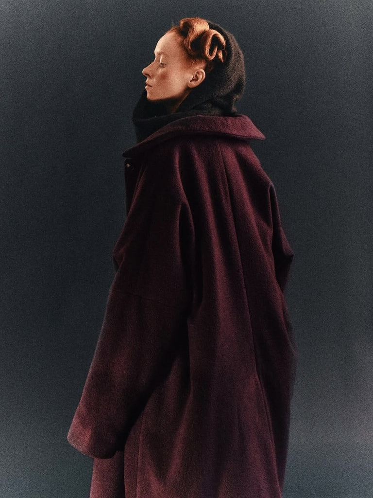 Casey Casey - Big Blobby Coat Kasper in Prune