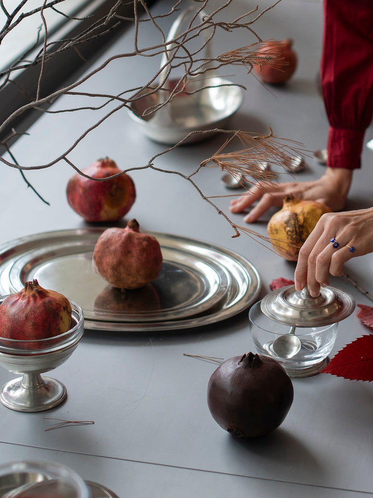 Cosi Tabellini - Orvieto Pewter Incised Tray 38x28