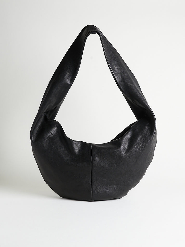 Gabriela Coll Garments No. 250 Crossed Lambskin Leather Bag in Black