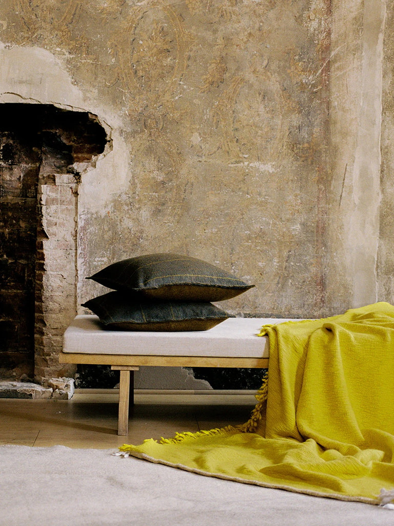 Norlha - Handspun Nostalgia Tree Blanket in Dandelion