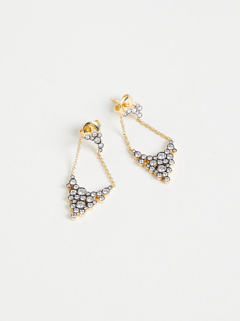 Yannis Sergakis Maxi Pétale Earrings in 18k Yellow Gold with 0.95ct White Diamonds
