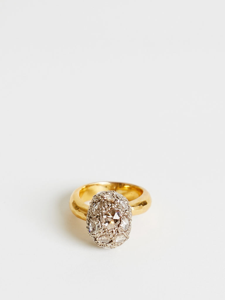 Fanourakis Diamond Bead Ring in 18k Yellow Gold with 2.40ct White Diamonds