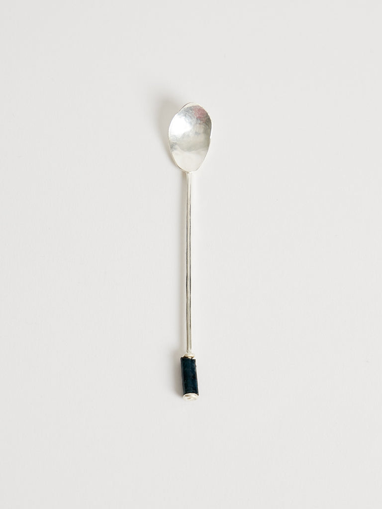 Naho Kamada Small Spoon in Silver and Ancient Glass Beads