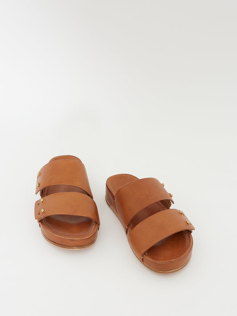 Feit Two Strap Sandal in Tan