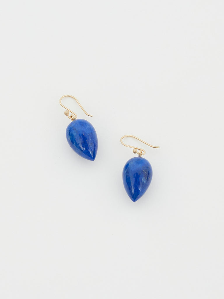 Ted Muehling Acorn Earrings in Lapis Lazuli