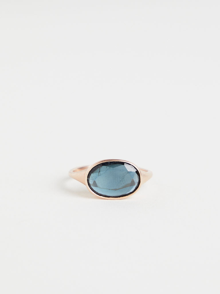 Anaconda Polline Ring in 9k Rose Gold with 14ct Blue Tourmaline