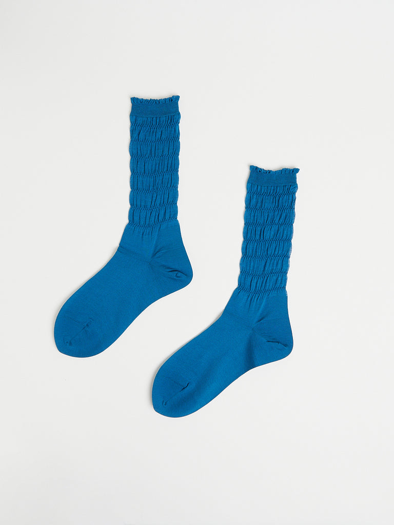 Antipast Shirring Socks in Turquoise