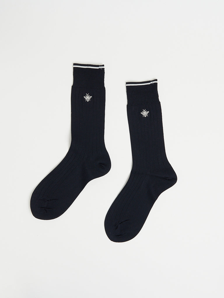 Antipast Double Cotton Socks in Black
