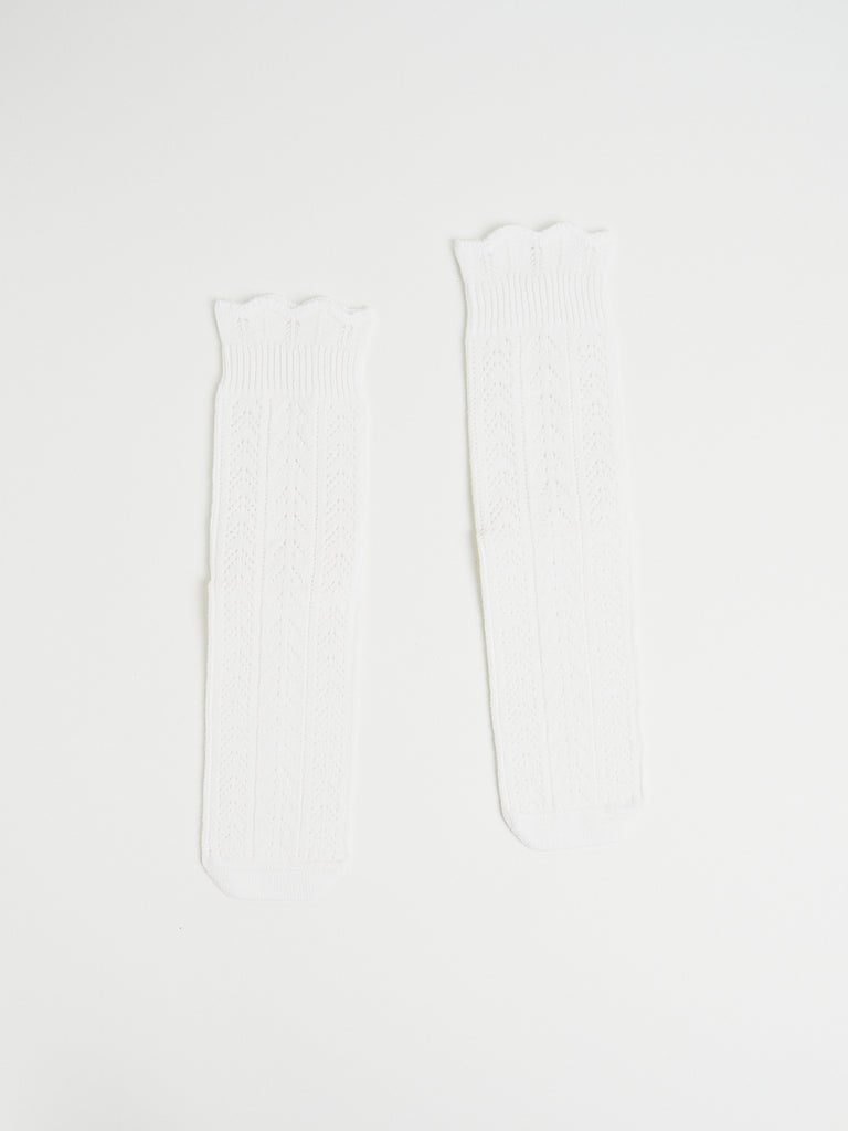 Antipast Lace Jersey Socks in White