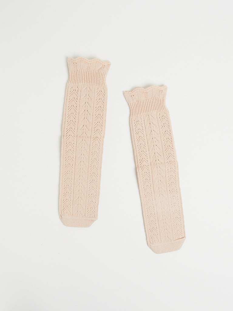 Antipast Lace Jersey Socks in Light Pink