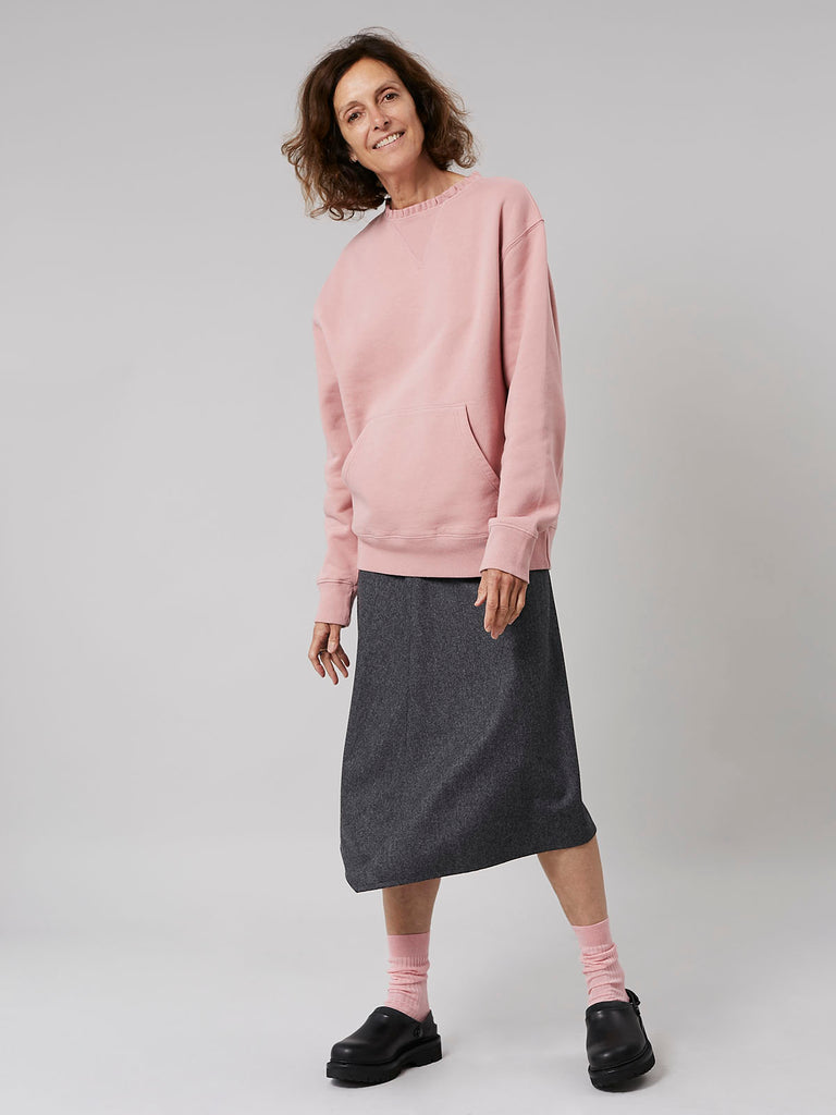 Atlantique Ascoli Crew Neck Sweatblouse in Rose