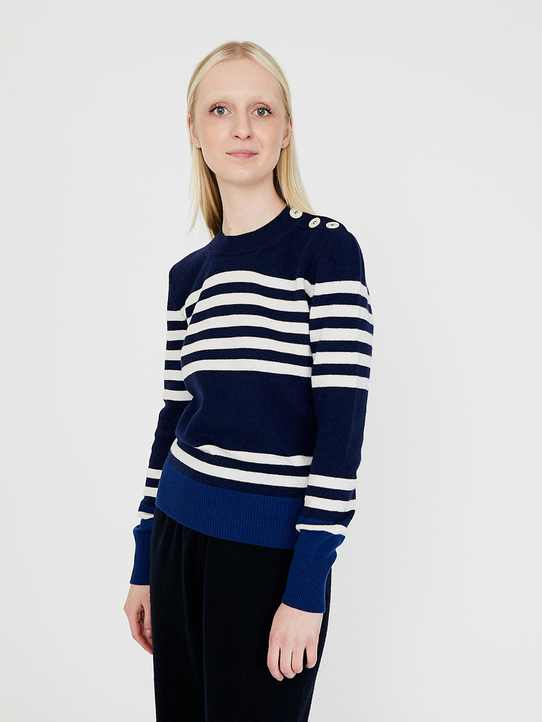 Clements Ribeiro Breton Top in Navy/White