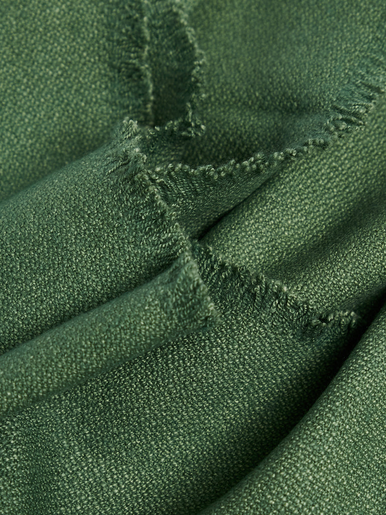 Denis Colomb Four Sided Fringe Scarf in Malachite