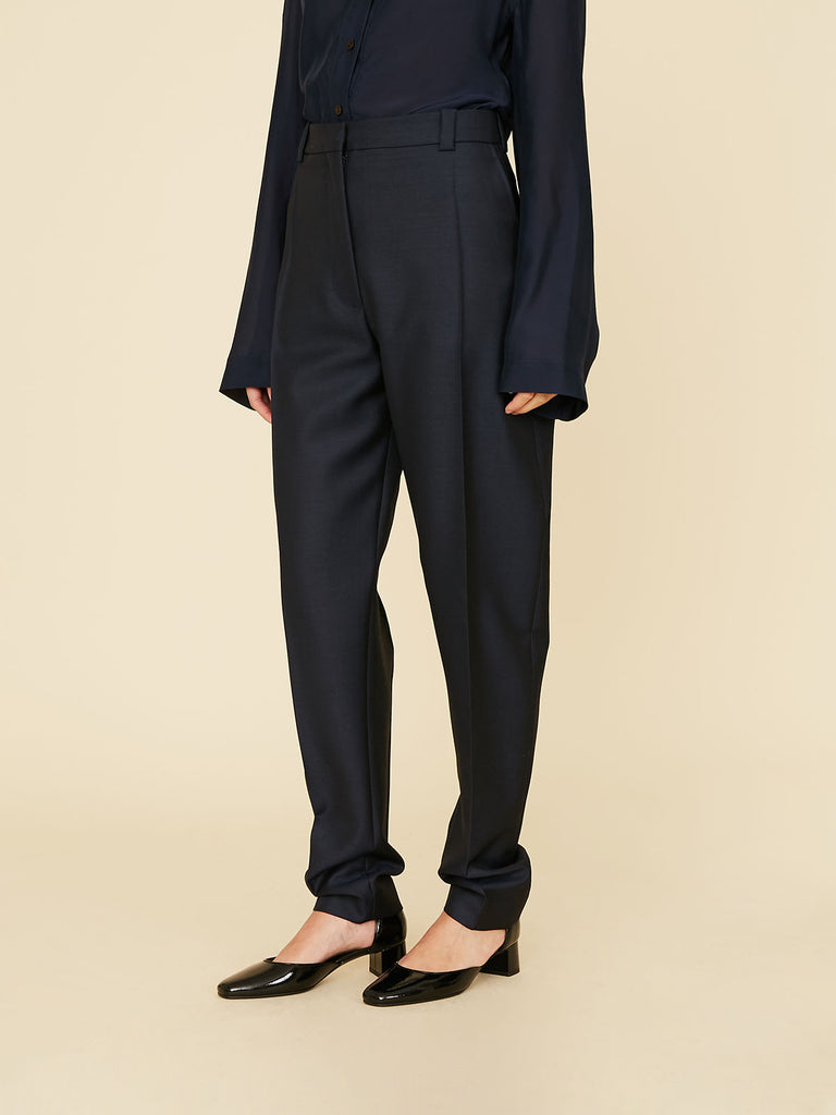 Eftychia Tapered Trousers in Dark Navy